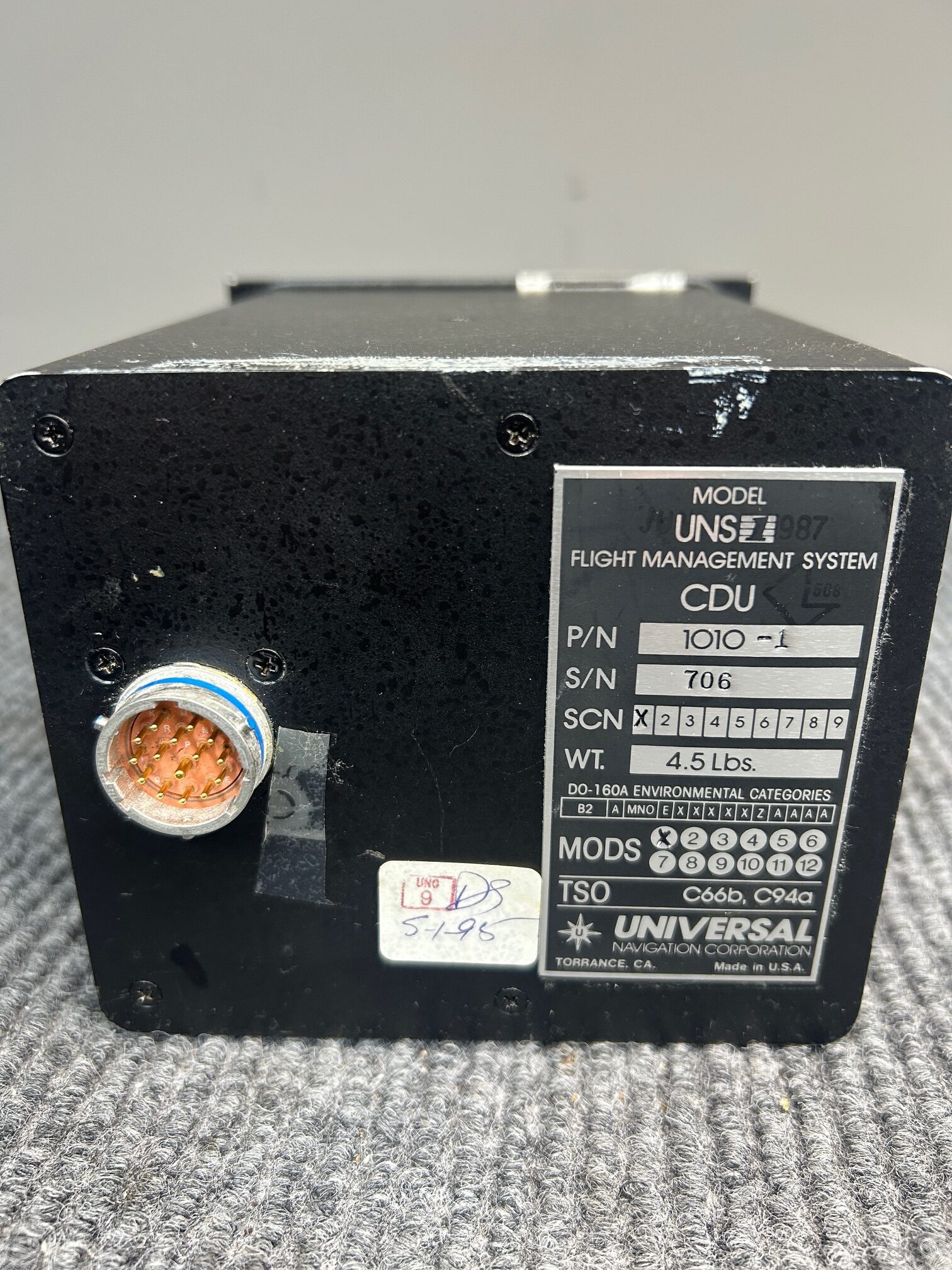 PN# 1010-1 Flight Management System CDU - Image 4